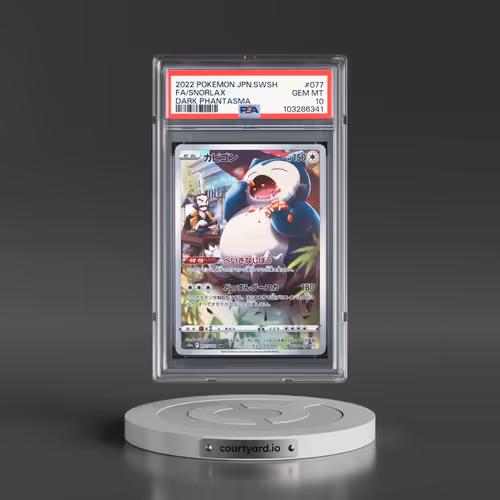 2022 Pokémon Sword & Shield Dark Phantasma #077 Snorlax - Full Art (PSA 10 GEM MINT)