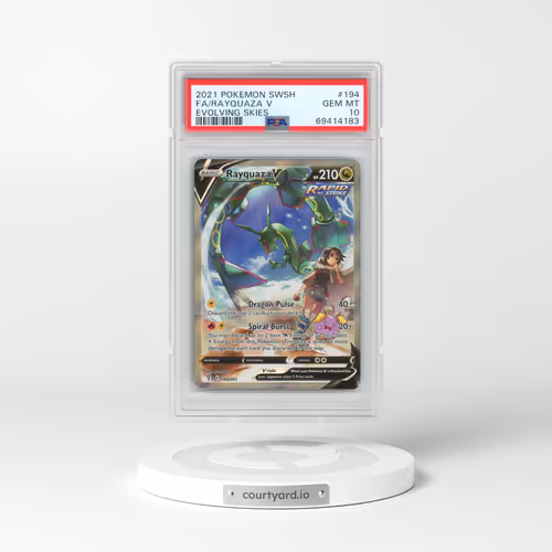 2021 Pokémon Sword & Shield Evolving Skies #194 Rayquaza V - Holo Full Art (PSA 10 GEM MINT)