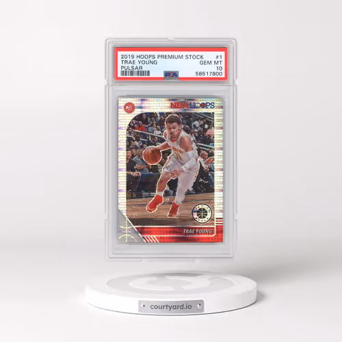 2019 Panini Hoops Premium Stock #1 Trae Young - Pulsar (PSA 10 GEM MINT)