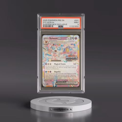 2025 Pokémon Pre EN-Prismatic Evolutions #041 Sylveon EX - Holo Surprise Box Exclusive (PSA 9 MINT)