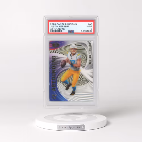 2020 Panini Illusions Astounding #A3 Justin Herbert (PSA 9 MINT)