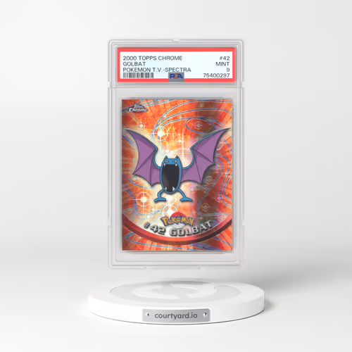 2000 Topps Chrome Pokemon T.V. #42 Golbat - Full Art Holo Spectra (PSA 9 MINT)