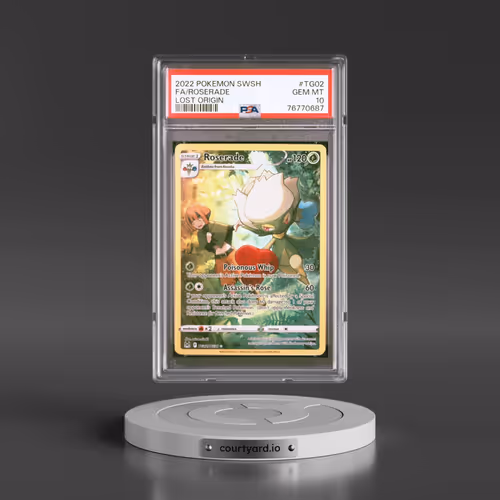 2022 Pokémon Sword & Shield Lost Origin #TG02 Roserade - Full Art (PSA 10 GEM MINT)