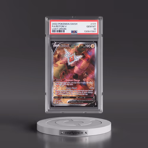2022 Pokémon Sword & Shield Lost Origin #177 Rotom V - Holo Full Art (PSA 10 GEM MINT)