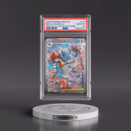 2025 Pokémon Meg EN-Mega Evolution #179 Mega Lucario EX - Holo Special Illustration Rare (PSA 10 GEM