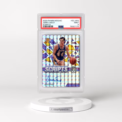 2020 Panini Mosaic Scripts #SCJWS Jerry West (PSA 9 MINT)