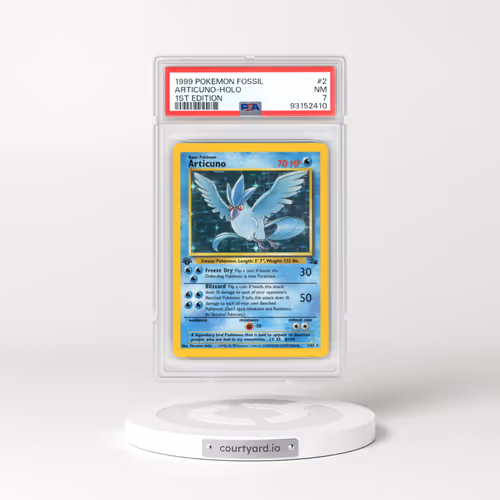 1999 Pokémon Fossil #2 Articuno - 1st Edition Holo (PSA 7 NM)