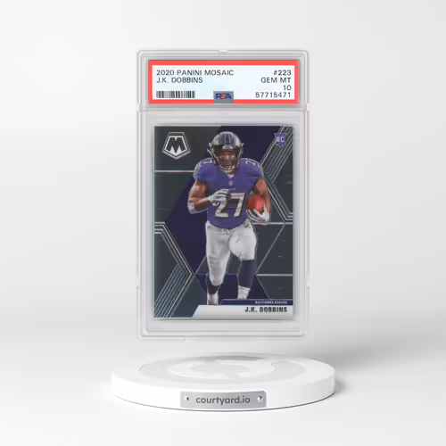 2020 Panini Mosaic #223 J.K. Dobbins (PSA 10 GEM MINT)