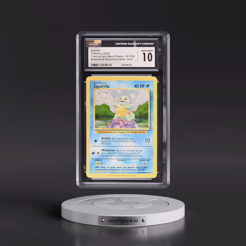 2023 Pokémon Clb-Trading Card Game Classic Blastoise & Suicune EX Deck #001 Squirtle (CGC 10 GEM MIN