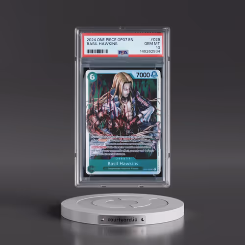 2024 One Piece OP07-500 Years in the Future #029 Basil Hawkins (PSA 10 GEM MINT)