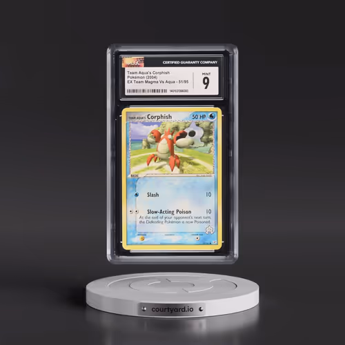2004 EX Team Magma Vs Team Aqua #51/95 Team Aqua's Corphish (CGC 9 MINT)