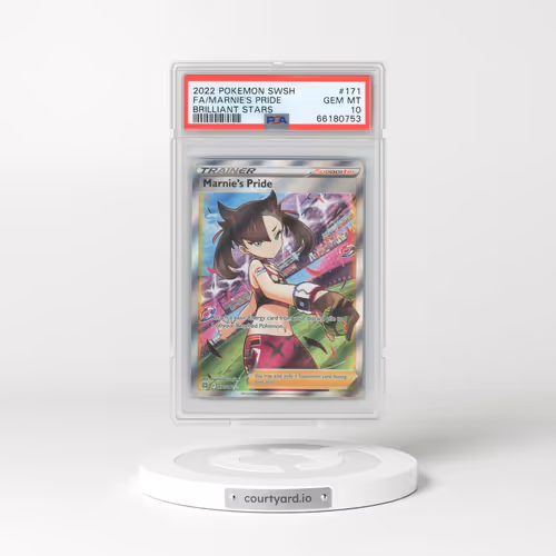 2022 Pokémon Sword & Shield Brilliant Stars #171 Marnie's Pride - Full Art (PSA 10 GEM MINT)