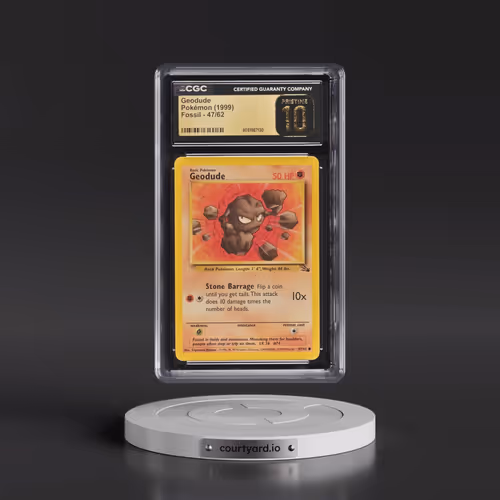 1999 Fossil #47/62 Geodude (CGC 10 PRISTINE)