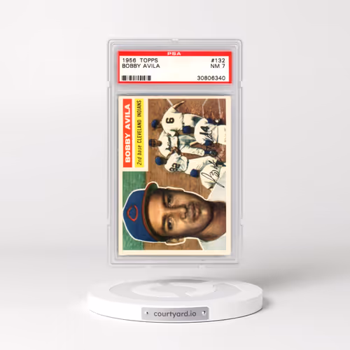 1956 Topps #132 Bobby Avila - Gray Back (PSA 7 NM)