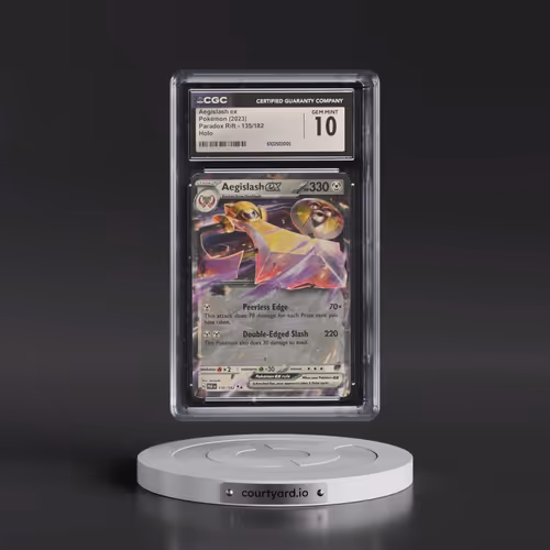 2023 Pokémon Par EN-Paradox Rift #135 Aegislash EX - Holo (CGC 10 GEM MINT)