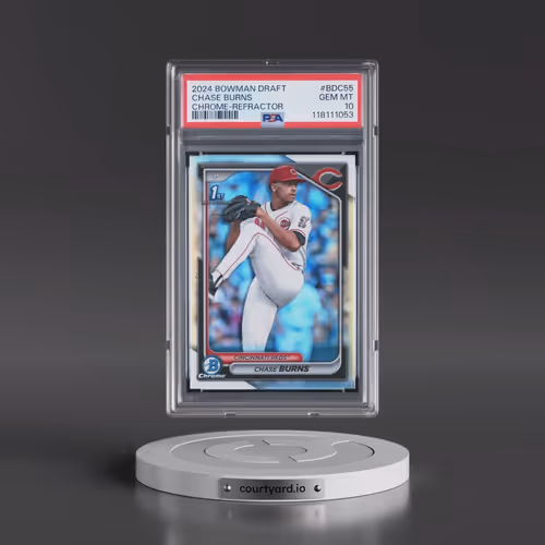 2024 Bowman Draft #BDC55 Chase Burns - Chrome-Refractor (PSA 10 GEM MINT)