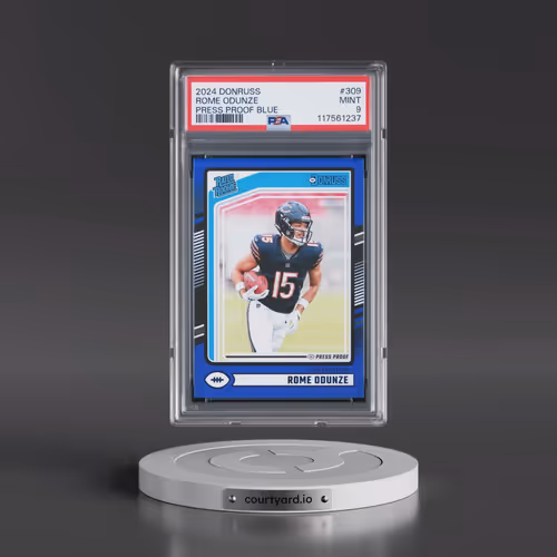 2024 Panini Donruss #309 Rome Odunze - Press Proof Blue (PSA 9 MINT)