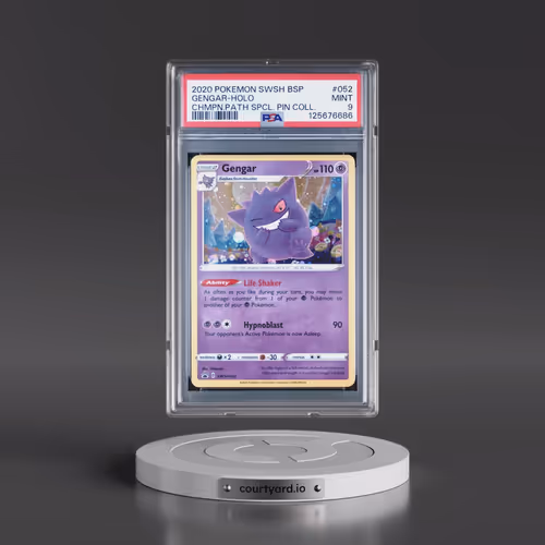 2020 Pokémon Swsh Black Star Promo #052 Gengar - Holo Champion's Path Special Pin Collection (PSA 9
