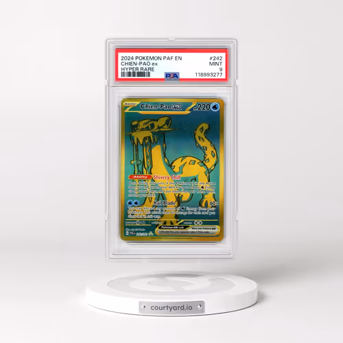 2024 Pokémon Paf EN-Paldean Fates #242 Chien-Pao EX - Holo Hyper Rare (PSA 9 MINT)