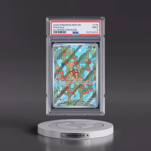 2025 Pokémon Meg EN-Mega Evolution #136 Shuckle - Illustration Rare (PSA 9 MINT)