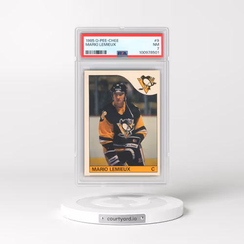 1985 O-Pee-Chee #9 Mario Lemieux (PSA 7 NM)