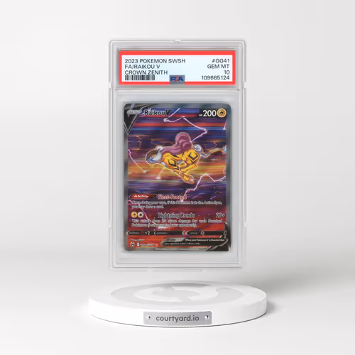 2023 Pokémon Sword and Shield Crown Zenith #GG41 Raikou V - Holo Full Art (PSA 10 GEM MINT)