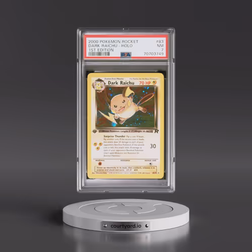 2000 Pokémon Rocket #83 Dark Raichu - 1st Edition Holo (PSA 7 NM)
