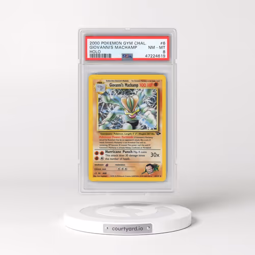 2000 Pokémon Gym Challenge #6 Giovanni's Machamp - Holo (PSA 8 NM-MT)