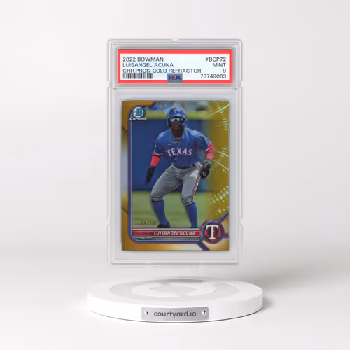 2022 Bowman Chrome Prospects #BCP72 Luisangel Acuna - Gold Refractor (PSA 9 MINT)