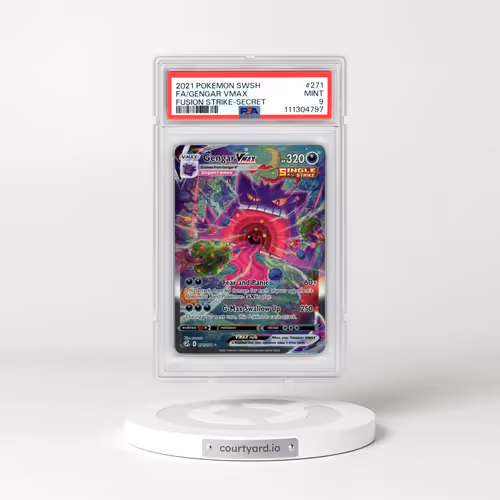2021 Pokémon Sword & Shield Fusion Strike #271 Gengar Vmax - Full Art Secret (PSA 9 MINT)