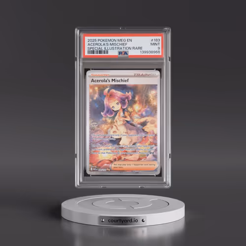 2025 Pokémon Meg EN-Mega Evolution #183 Acerola's Mischief - Special Illustration Rare (PSA 9 MINT)