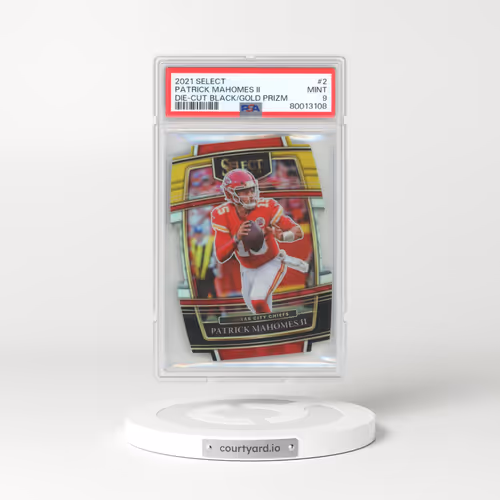 2021 Panini Select #2 Patrick Mahomes II - Die-Cut Black/Gold Prizm (PSA 9 MINT)