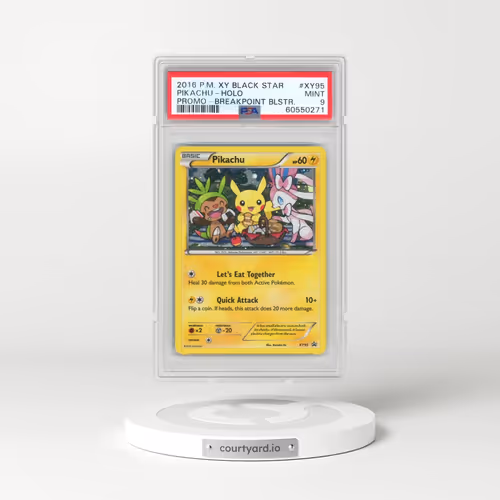 2016 Pokémon XY Black Star Promo #XY95 Pikachu - Holo Breakpoint Blisters (PSA 9 MINT)