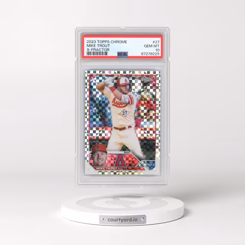 2023 Topps Chrome #27 Mike Trout - X-Fractor (PSA 10 GEM MINT)