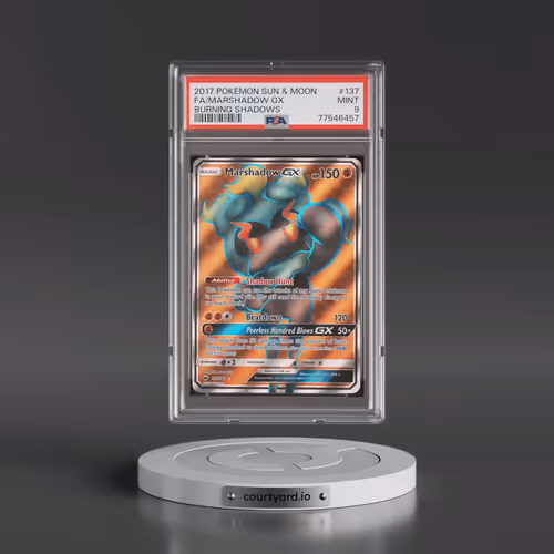 2017 Pokémon Sun & Moon Burning Shadows #137 Marshadow GX - Holo Full Art (PSA 9 MINT)
