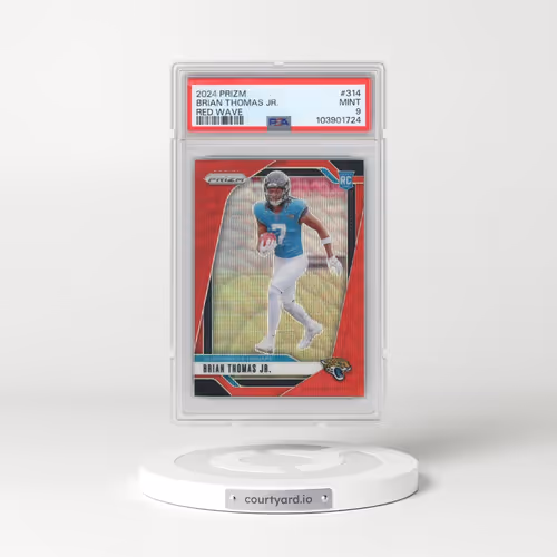 2024 Panini Prizm #314 Brian Thomas Jr. - Red Wave (PSA 9 MINT)