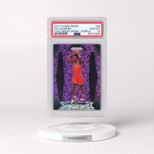 2017 Panini Prizm #38 OG Anunoby - Fast Break Prizm-Purple (PSA 10 GEM MINT)