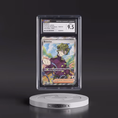 2025 Prismatic Evolutions - PRE EN #135/131 Brassius - Ultra Rare Holo (CGC 9.5 MINT+)