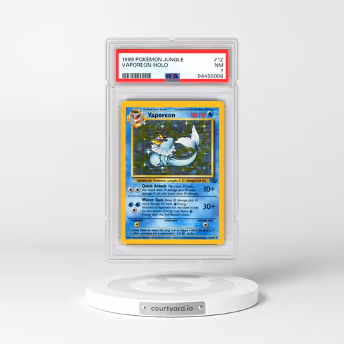 1999 Pokémon Jungle #12 Vaporeon - Holo (PSA 7 NM)