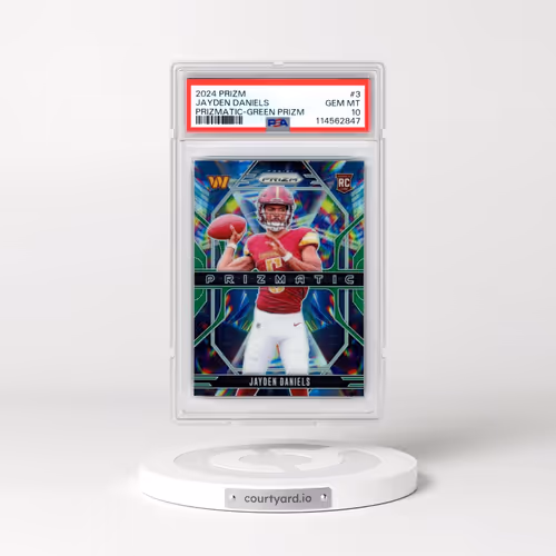 2024 Panini Prizm Prizmatic #3 Jayden Daniels - Green Prizm (PSA 10 GEM MINT)