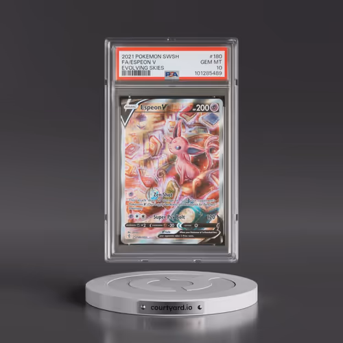 2021 Pokémon Sword & Shield Evolving Skies #180 Espeon V - Holo Full Art (PSA 10 GEM MINT)