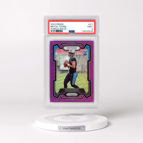 2023 Panini Prizm #311 Bryce Young - Purple Wave (PSA 9 MINT)