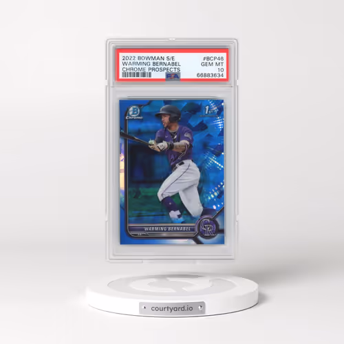 2022 Bowman Sapphire Edition Chrome Prospects #BCP46 Warming Bernabel (PSA 10 GEM MINT)