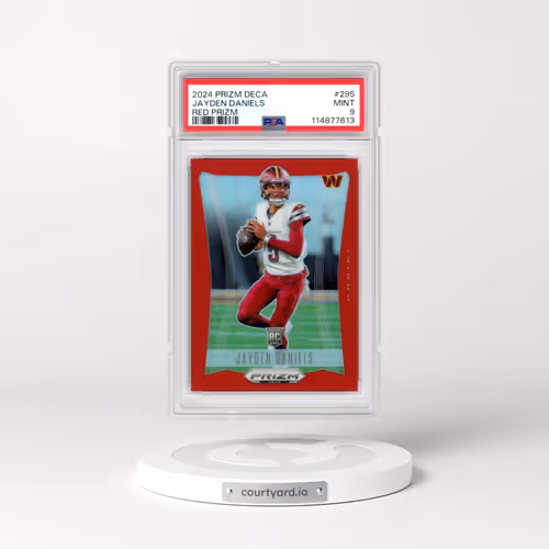 2024 Panini Prizm Deca #295 Jayden Daniels - Red Prizm (PSA 9 MINT)
