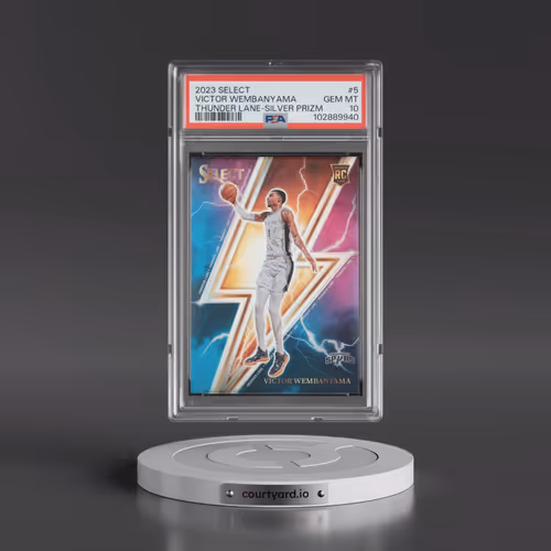 2023 Panini Select Thunder Lane #5 Victor Wembanyama - Silver Prizm (PSA 10 GEM MINT)