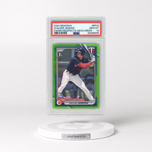 2024 Bowman Paper Prospects #BP43 Walker Jenkins - Neon Green (PSA 10 GEM MINT)