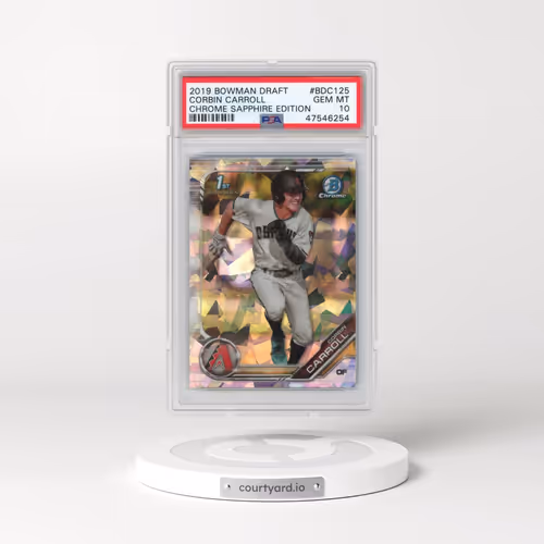 2019 Bowman Draft Chrome Sapphire Edition #BDC125 Corbin Carroll (PSA 10 GEM MINT)