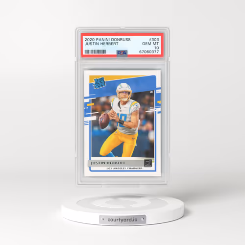 2020 Panini Donruss #303 Justin Herbert (PSA 10 GEM MINT)