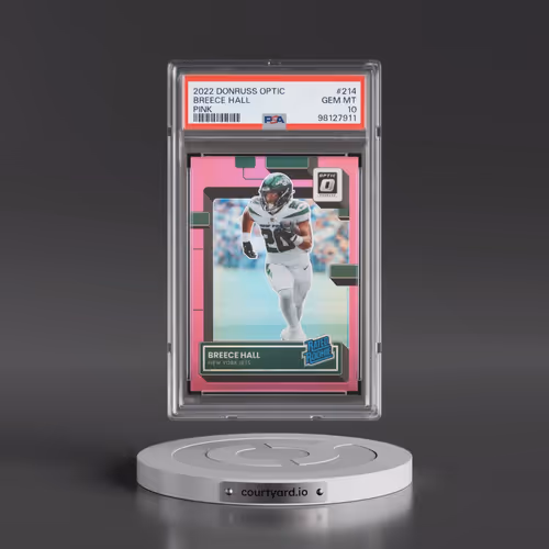 2022 Panini Donruss Optic #214 Breece Hall - Pink (PSA 10 GEM MINT)