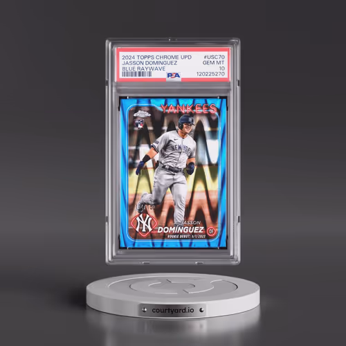 2024 Topps Chrome Update #USC70 Jasson Dominguez - Blue Raywave (PSA 10 GEM MINT)